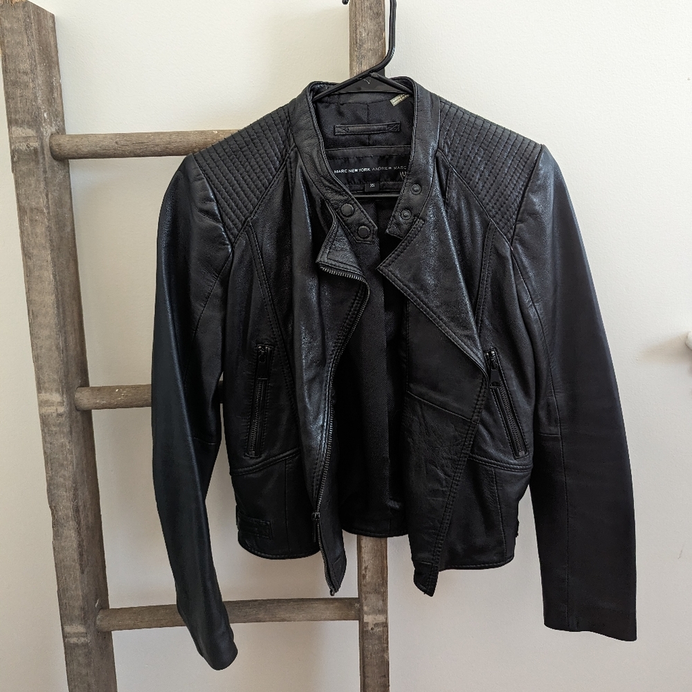 Andrew Marc Leather Moto Jacket